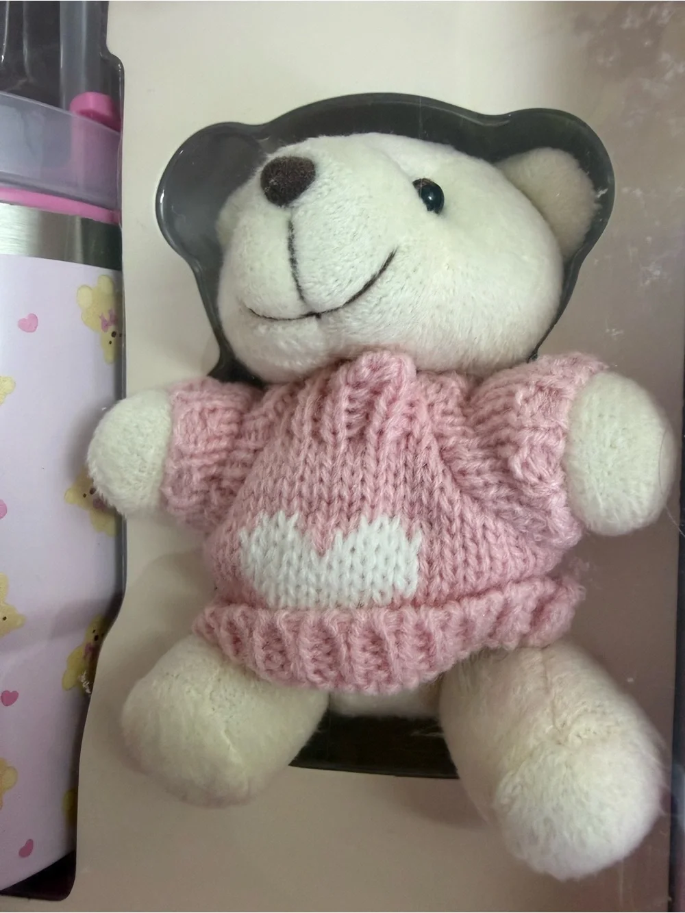 Cream Bear and Mug & Plush Set